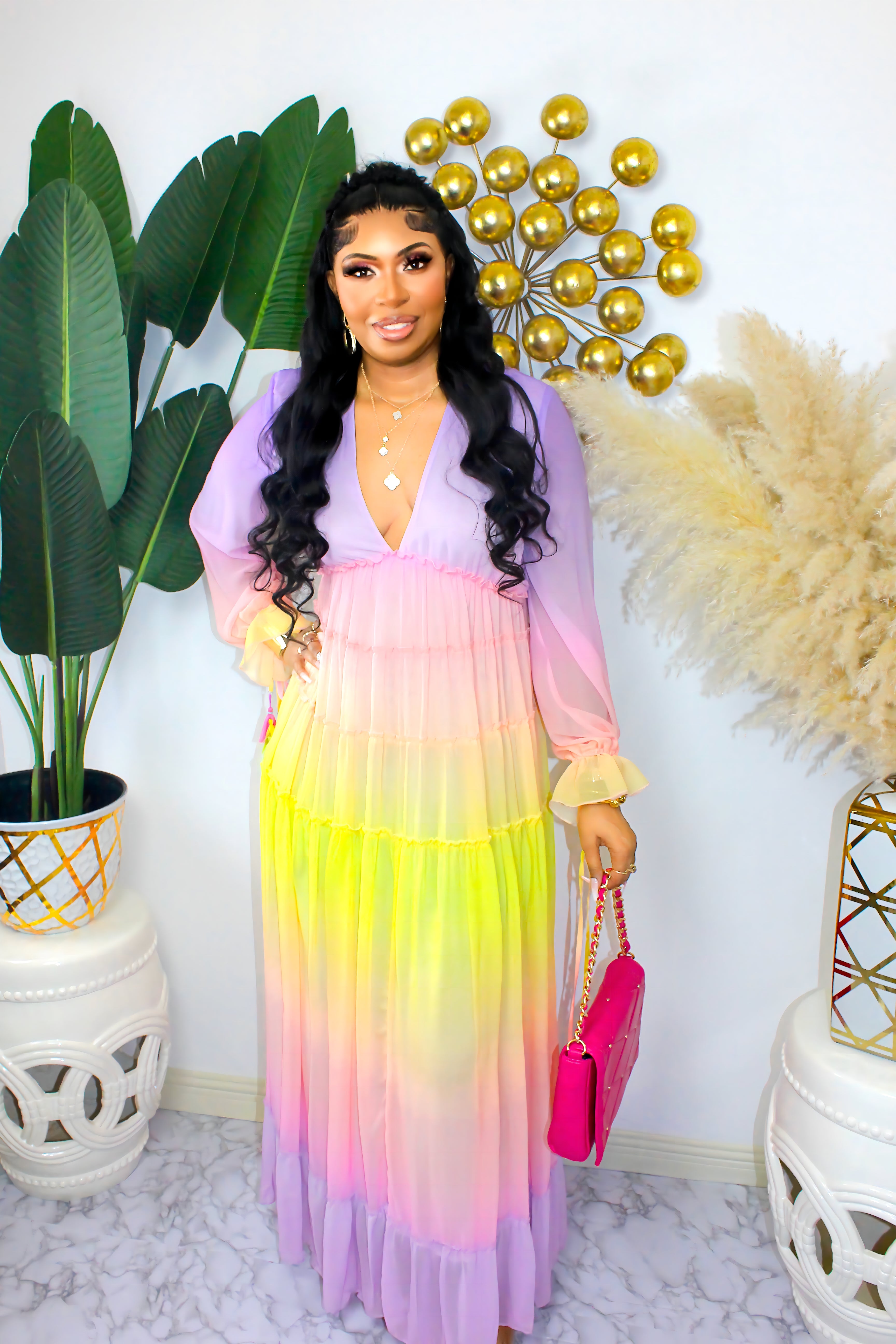 She's The One Ombre` Maxi Dress