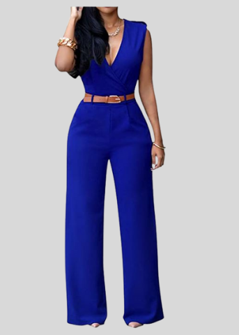 Blue Wide Leg Jumpsuit